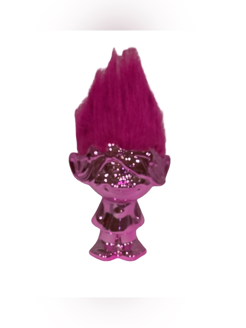 Hasbro Dreamworks POPPY Troll Pink Metallic Coin Bank EUC Ceramic